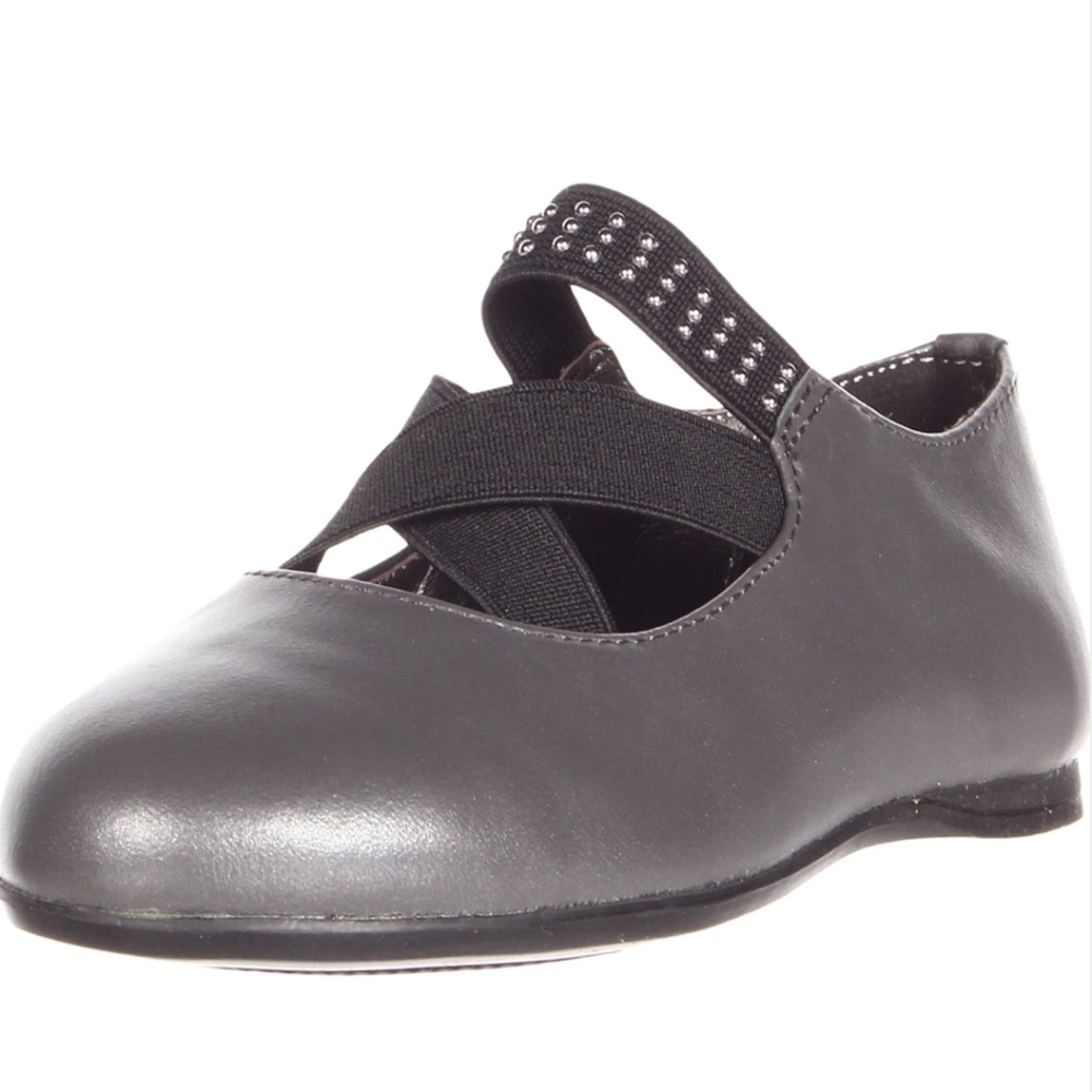 Venettini 55-Bridget Pewter Leather Size 27 EU 10 M US Toddler